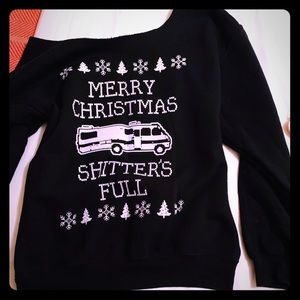 Off the shoulder Christmas sweatshirt